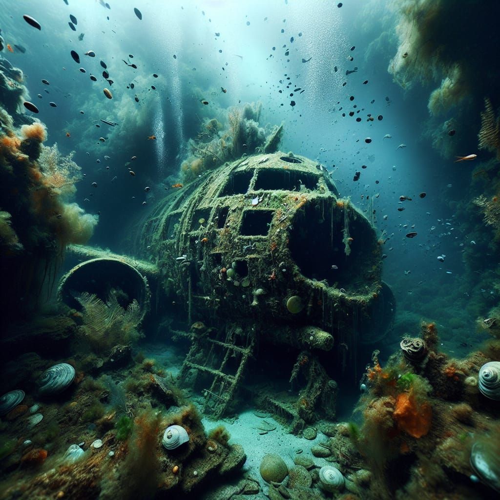 Abyssal Ruins, an Underwater Imperial Star Wars Tie Fighter