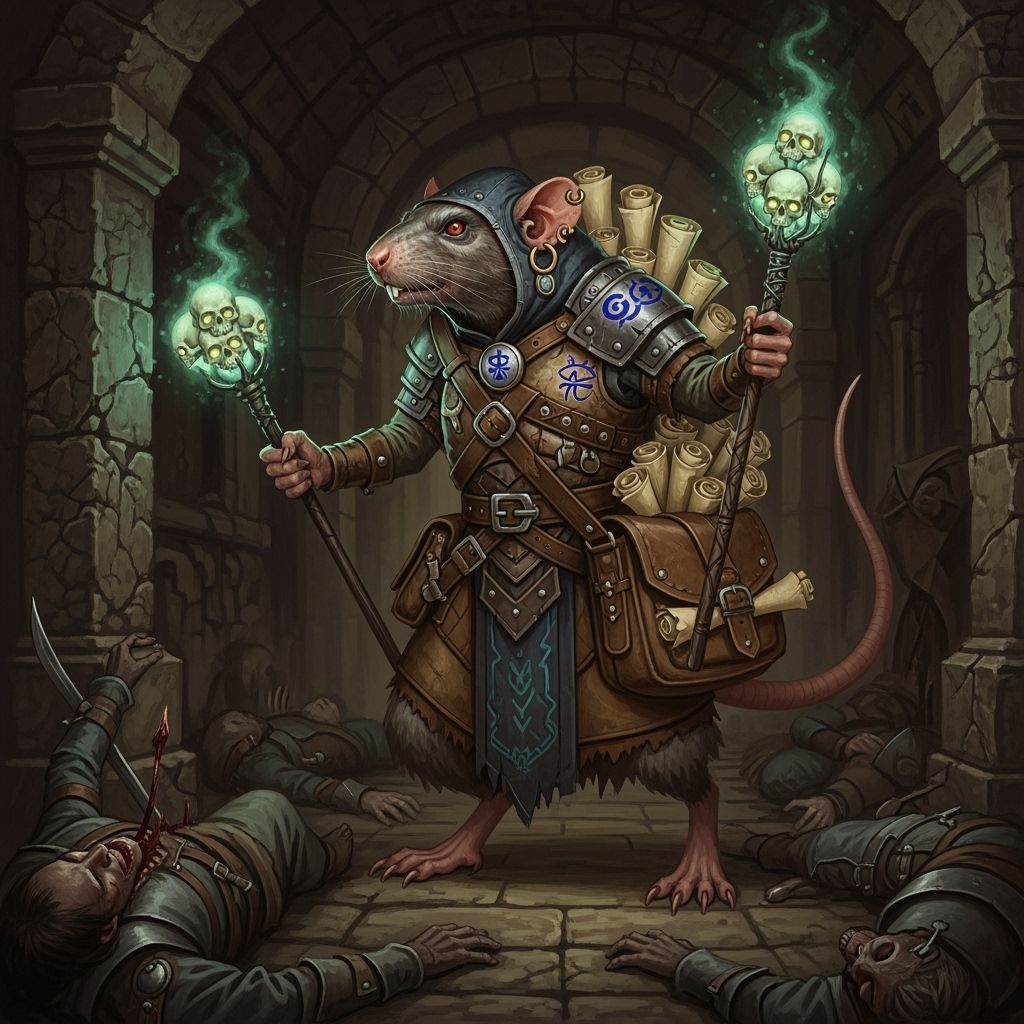Mystical Wererat Thief in Catacomb