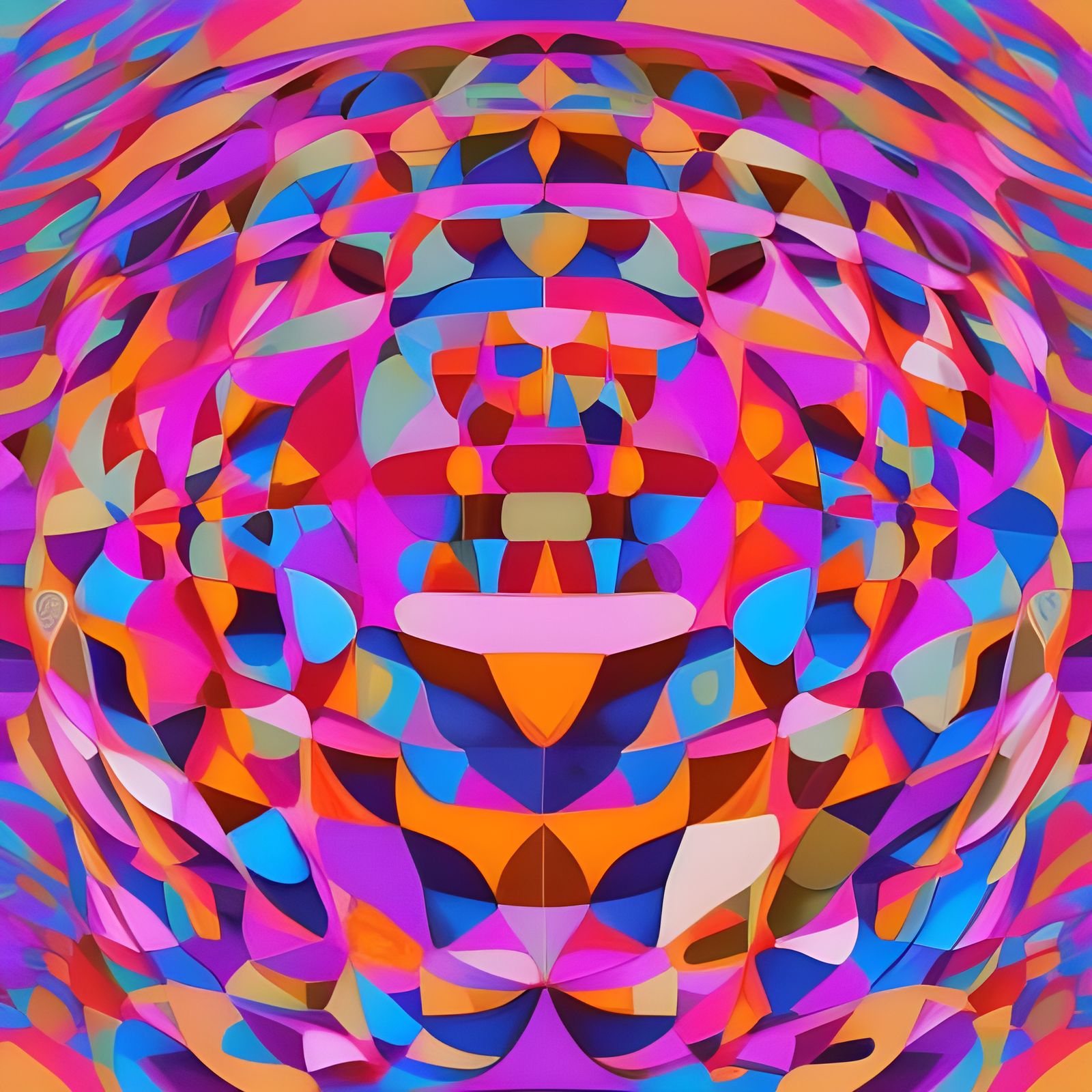 Psychedelic Abstract: Ethereal Cyberpunk Dreamscape