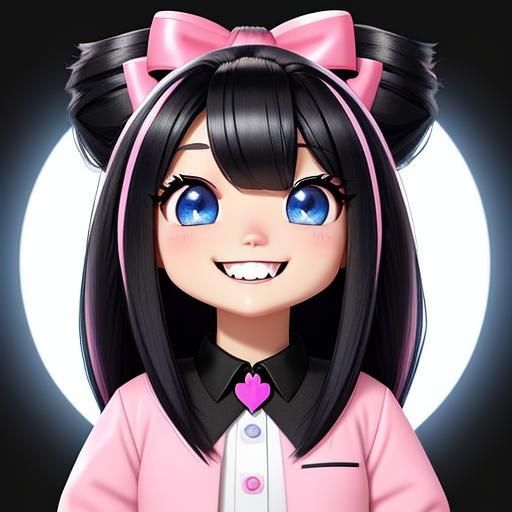 Pixar-Style 3D Character Icon with Ombre Hair