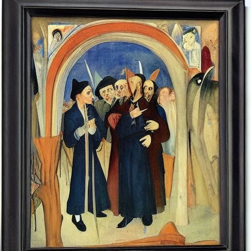 Surreal Creatures in a Nightmarish Landscape