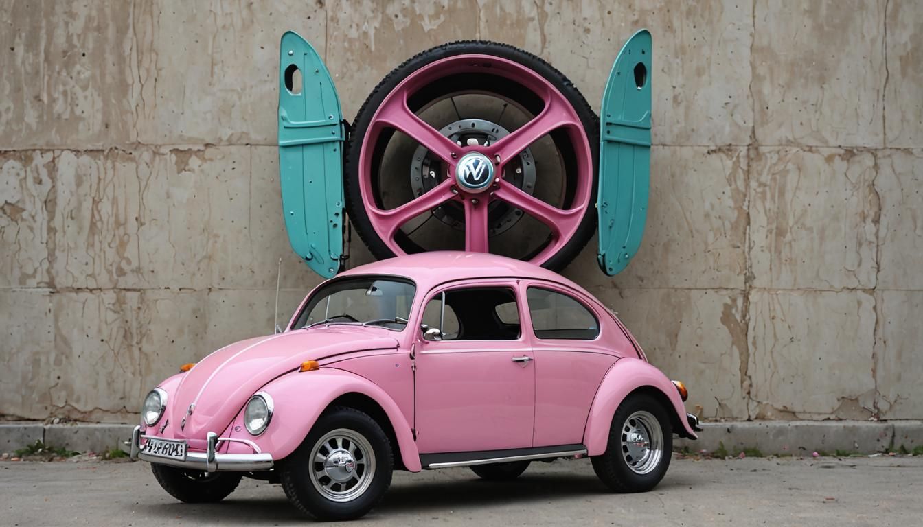 Modified VW Beetle Baja Bug with Big Tires