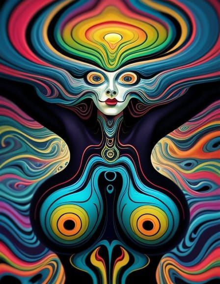 Surreal Melting Woman in Dreamlike Dali Style