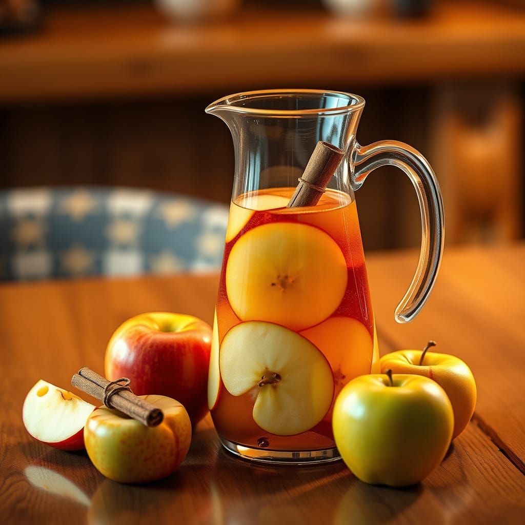 Apple Cinnamon Drink in Detailed 3D Render