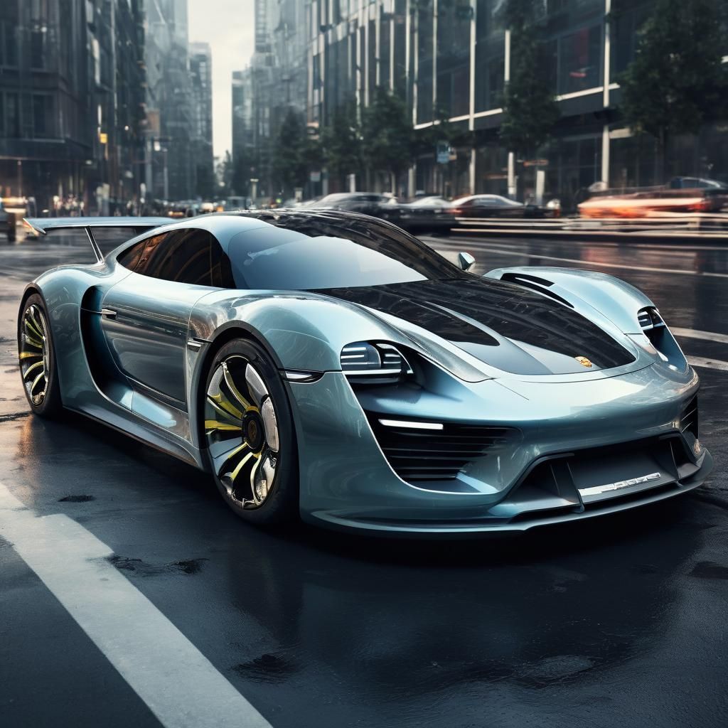Futuristic Porsche Concept Car Design