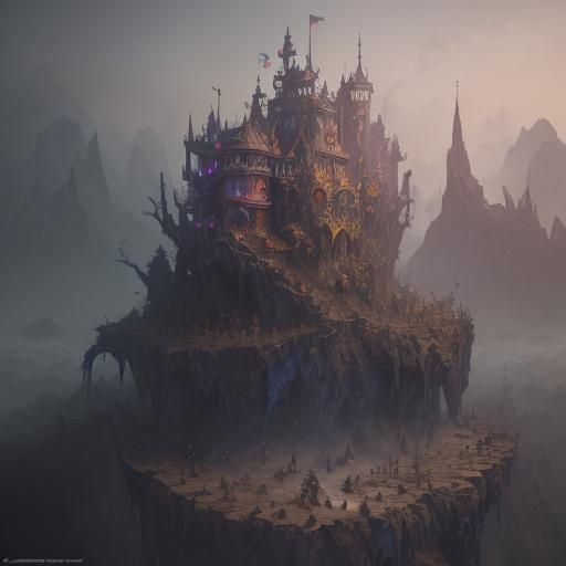 Laughing Clown in Detailed Matte Painting Style