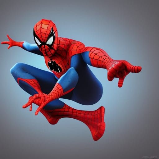 Spiderman: Pixar-Style 3D Digital Art Concept