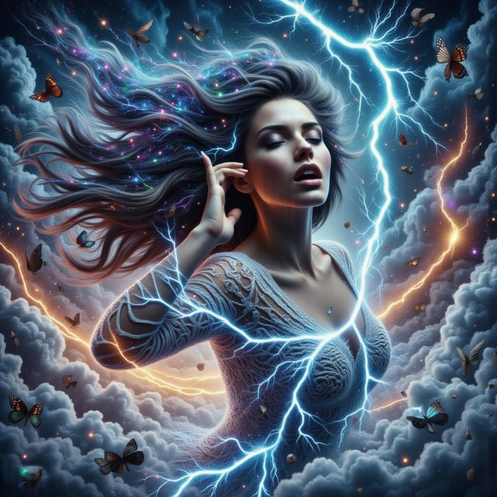 Mystical Thunderstorm in Vibrant Colors