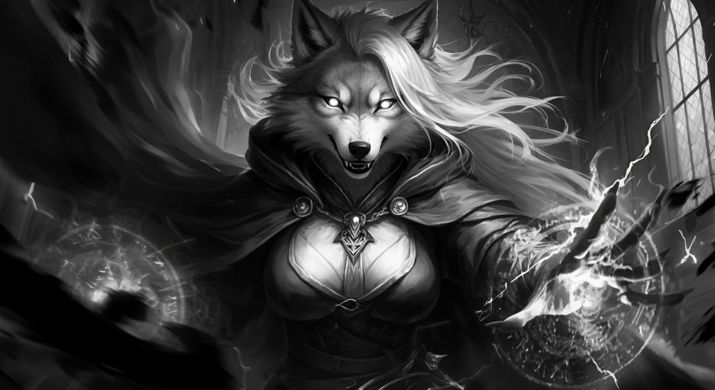 Enchanted Wolf of the Monochromatic Manor