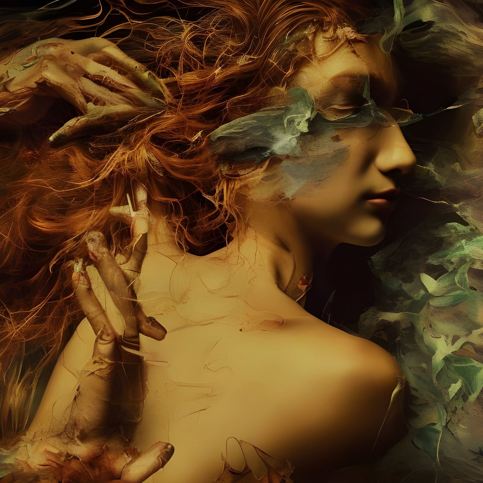 Dreamy Portrait with Soft Light and Magic Particles