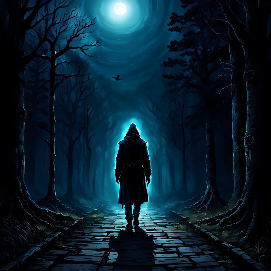 Cursed Cryptic Echoes in Gothic Horror Style