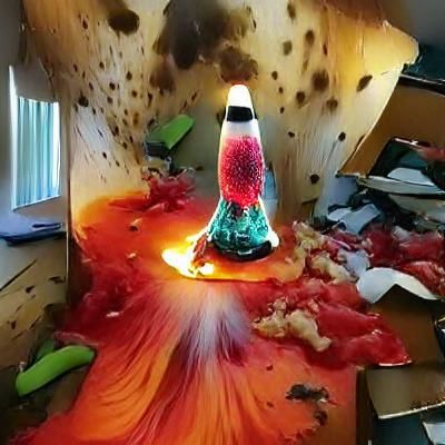 Exploding Lava Lamp: A Burst of Molten Color