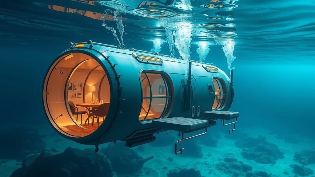 Futuristic Underwater Human Habitat with Advanced Technology