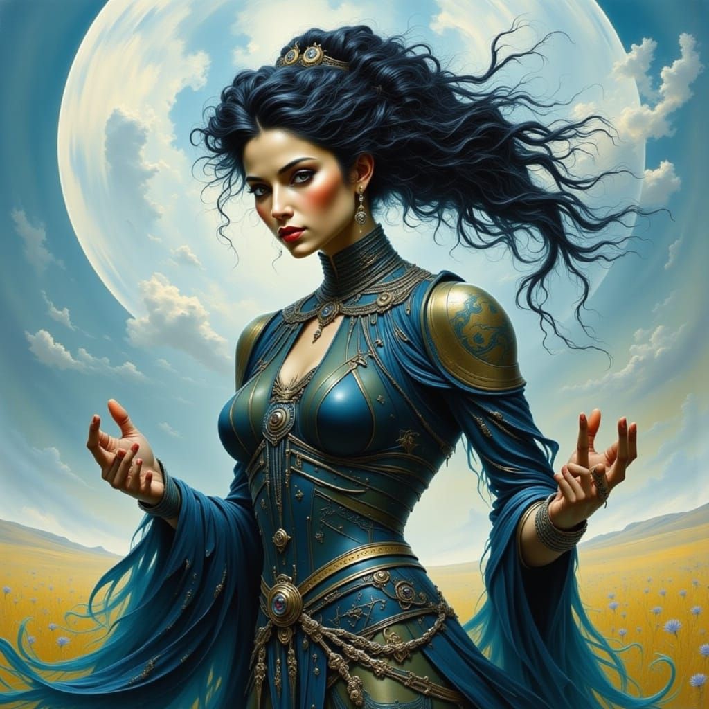 Latina Warrioress in Angelic Demon Battle