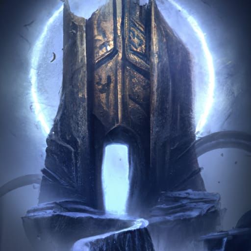 Monolith Temple in Ethereal Moonlight