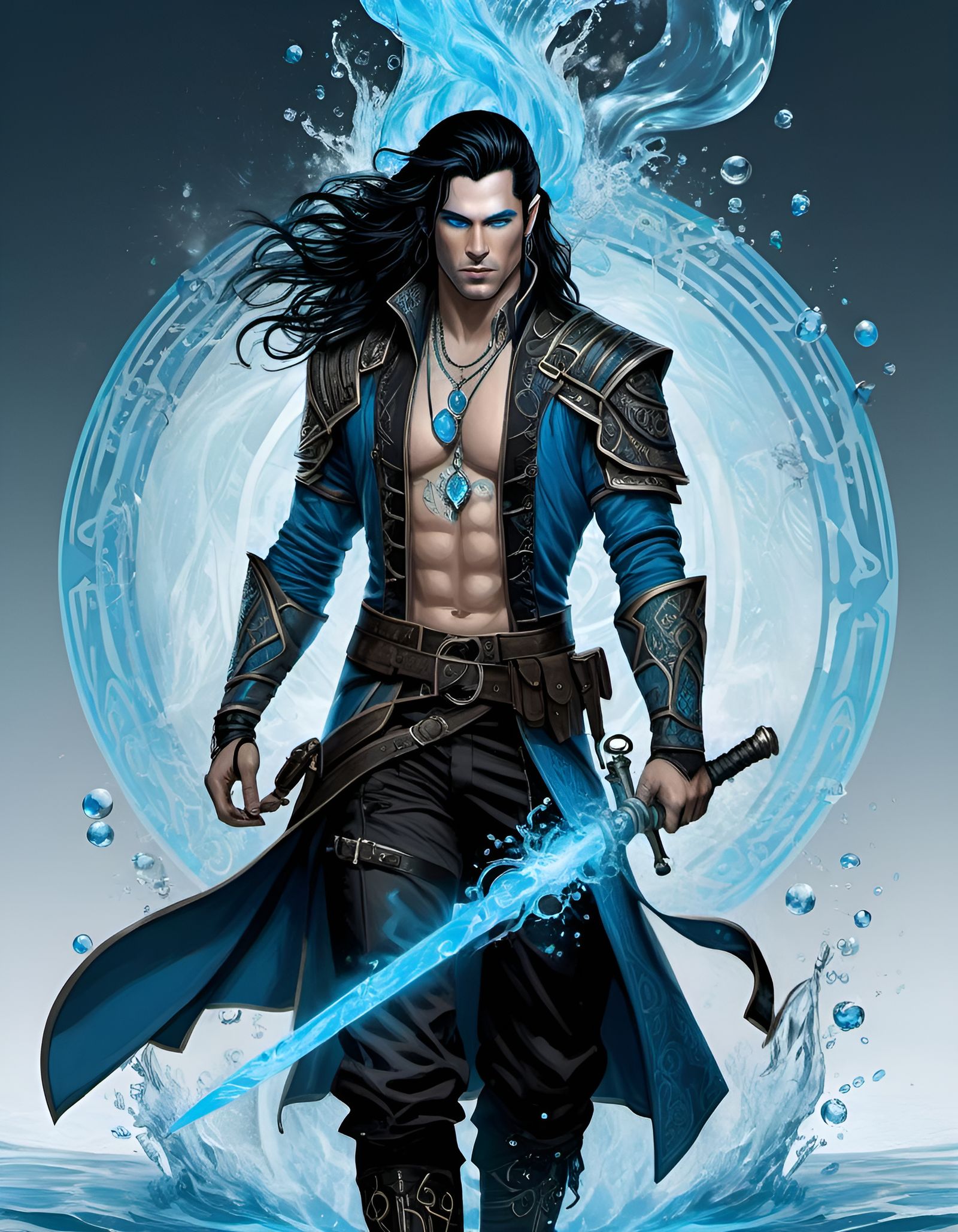 Kohl- Main Male Character/ part human / part water Elf. In E...