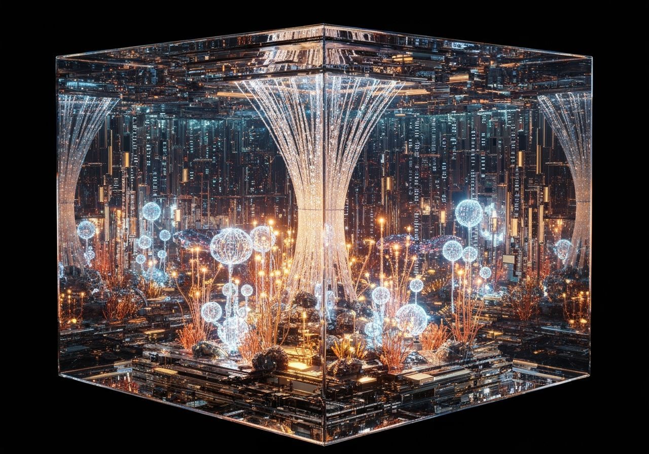 Ethereal Oceanscape in Crystal Cube