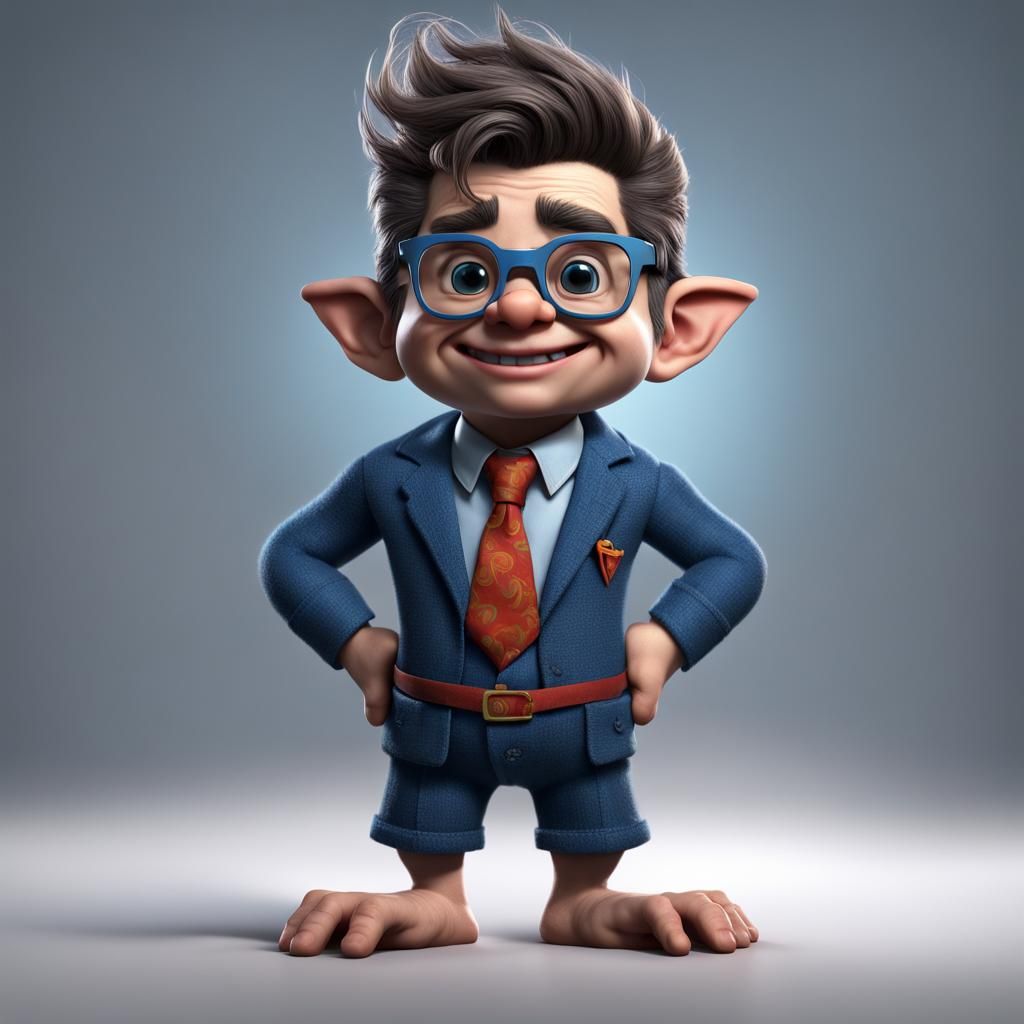 Hyperrealistic Cute Troll Clark Kent: Detailed Matte Paintin...