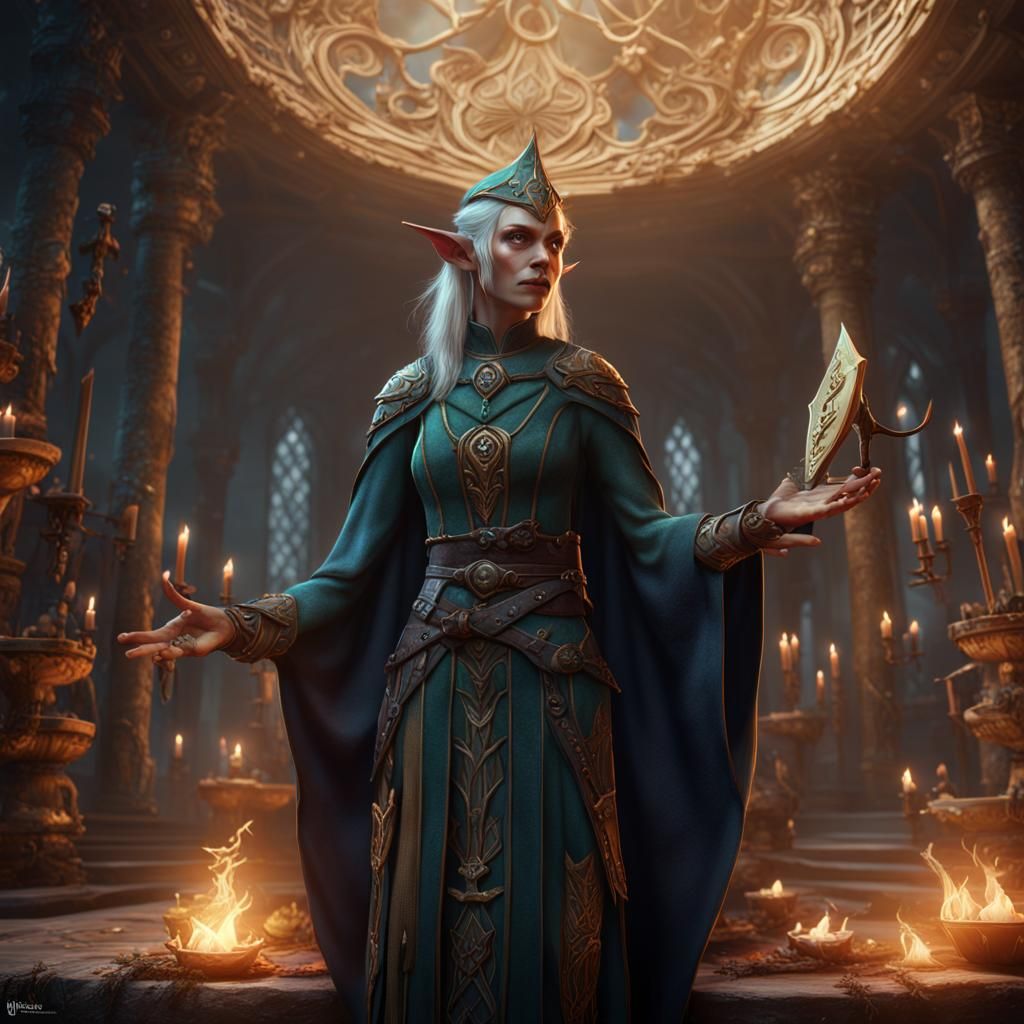 Elven Witch Presentation: Fantasy Concept Art