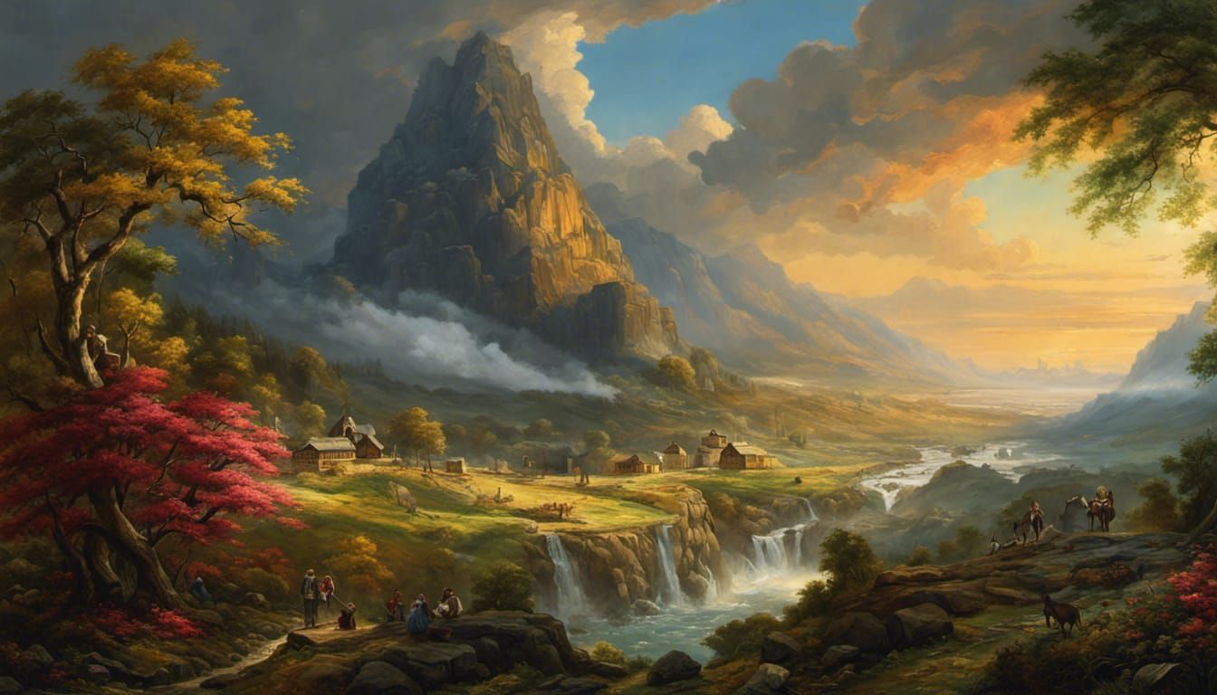 Dramatic Sea Storm as Impasto Gouache Painting