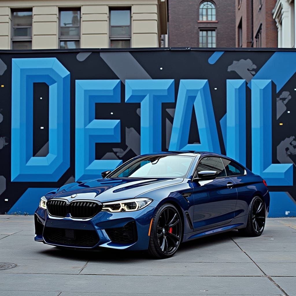 Sleek BMW Car in Urban Street Style with Modern Twist