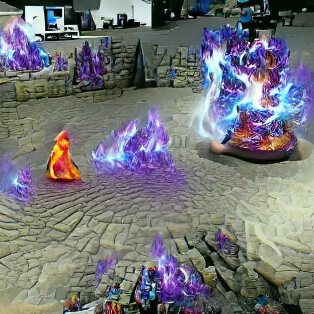 Fire Mage Casting Pyroblast in 3D