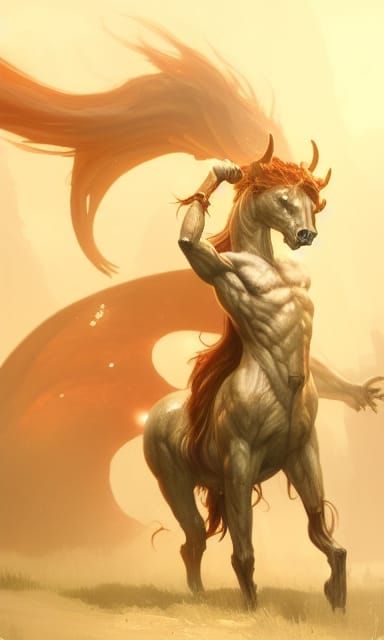 Female Centaur in Dark Fantasy Style