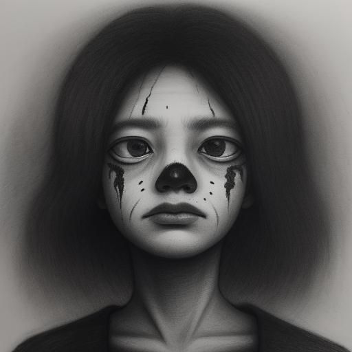 Hyperdetailed Charcoal Drawing: Love and Abjection