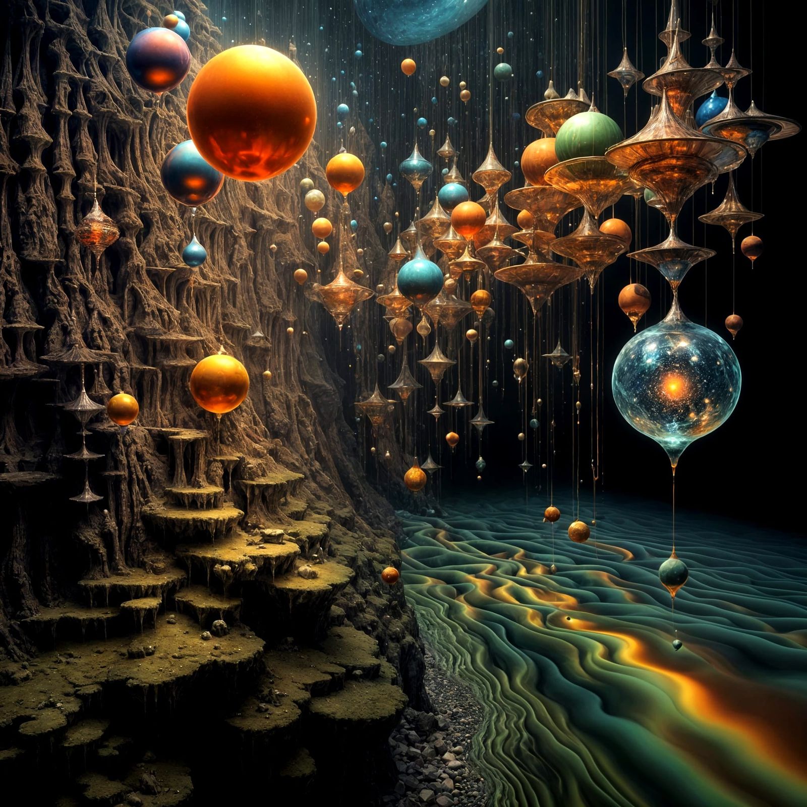 Surreal Tears of Reality: A Digital Art Dreamscape