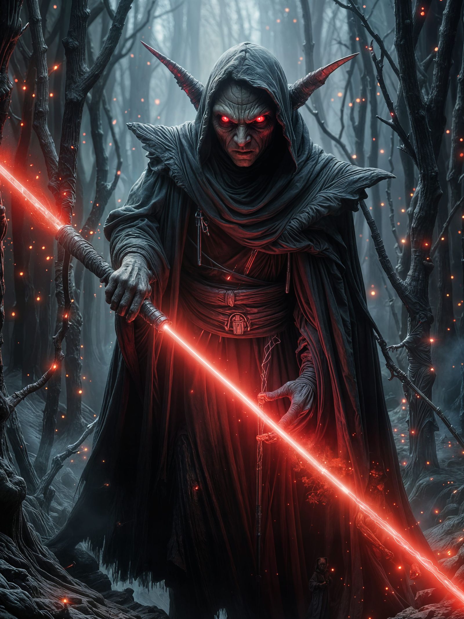 Sith Smeagol Wields One Lightsaber to Rule Them All