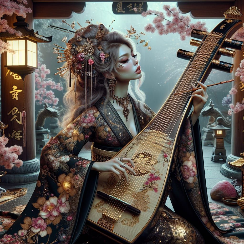 The elegant koto player