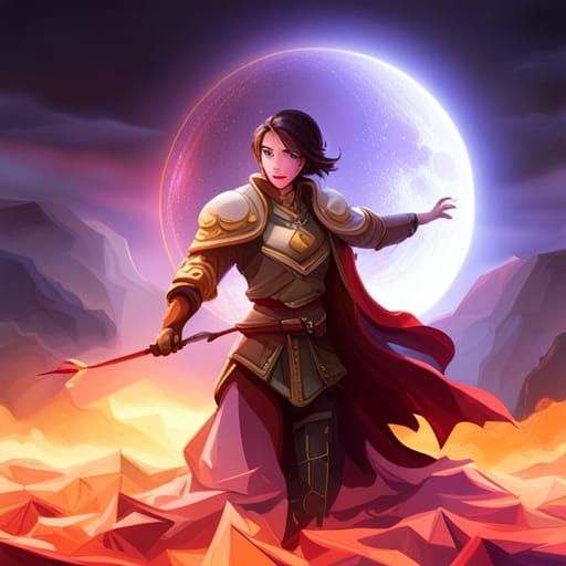 Glowing Glass Peach with Cosmic Energy