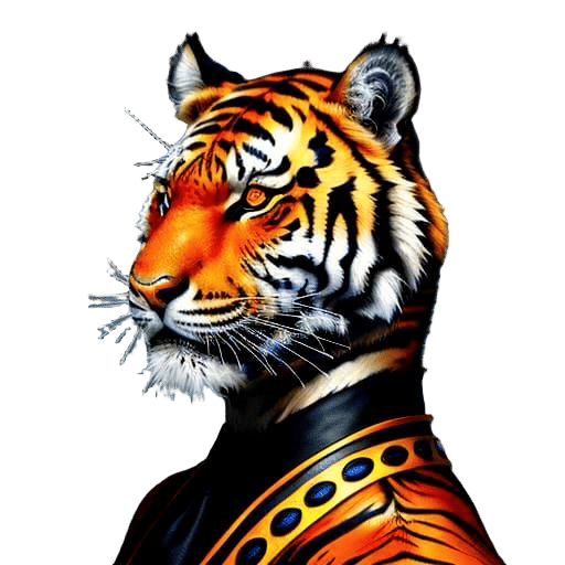Surreal Psychedelic Tiger in Hyperrealistic 8k