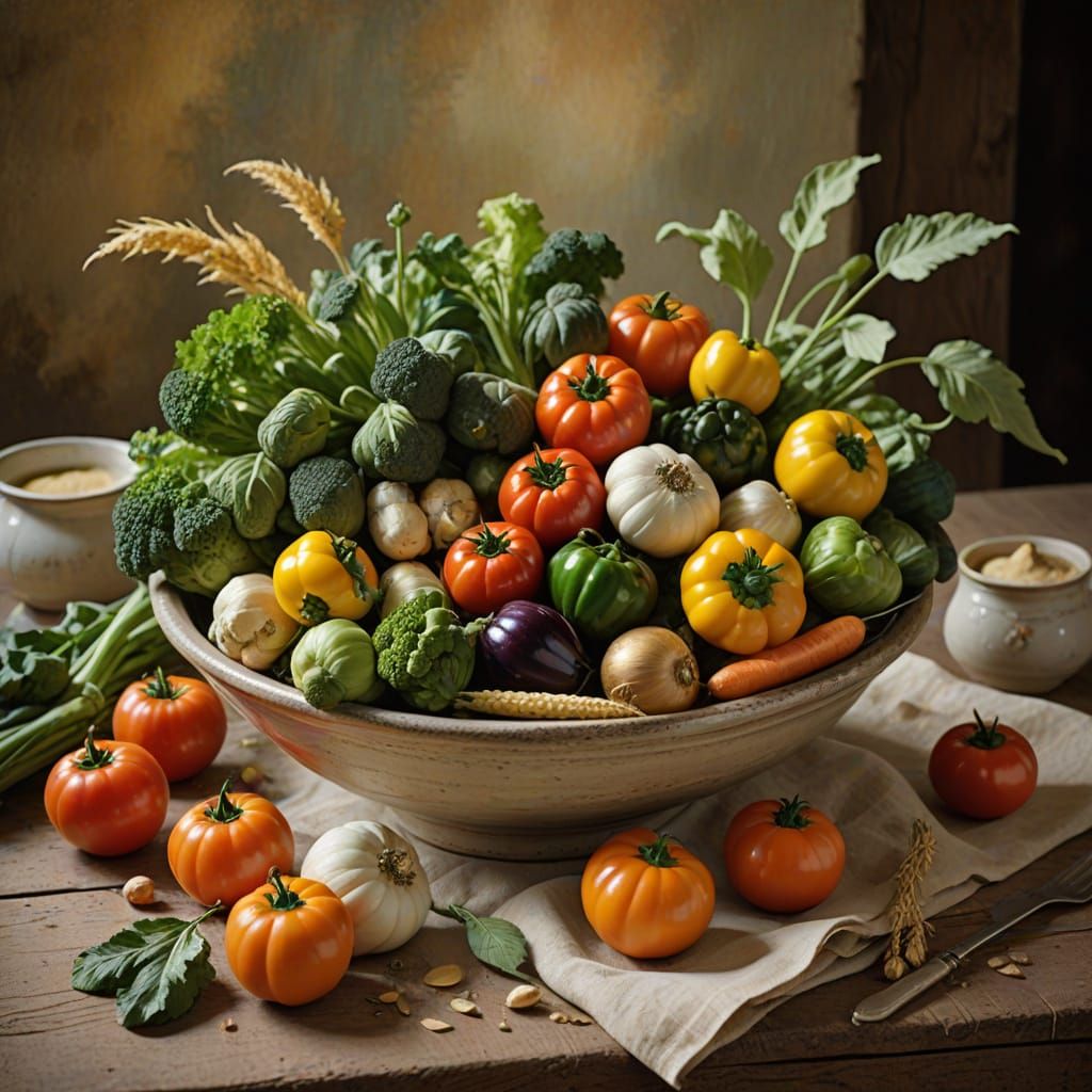 Impressionist Still Life with Earthy Tones