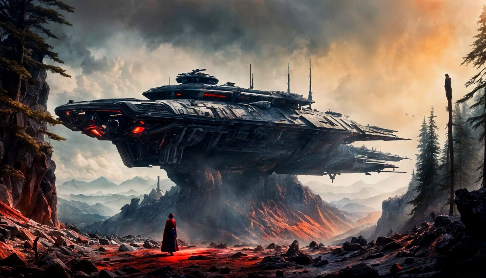 Star Wars Sith Warrior in Hyperrealistic Watercolour