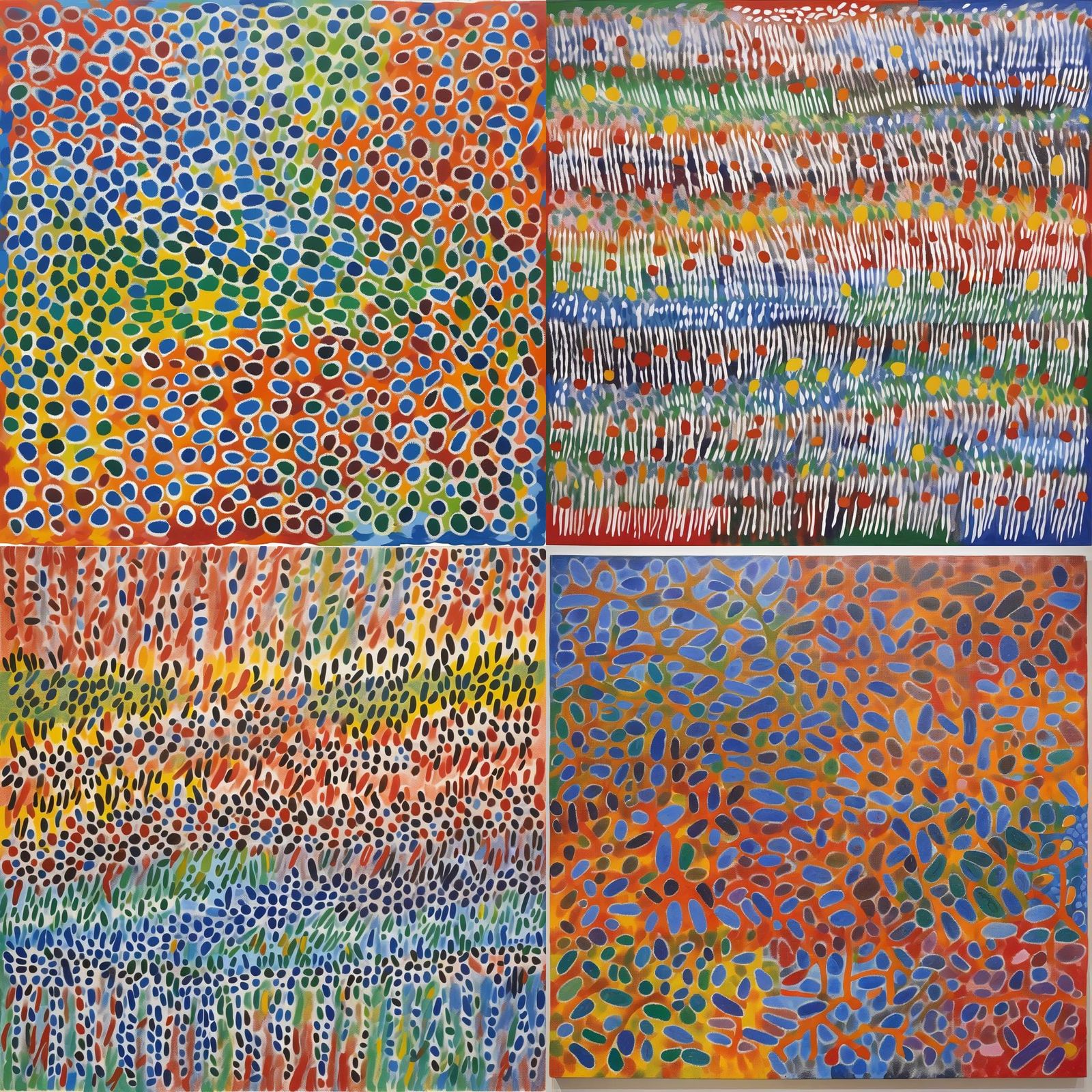 Abstract Landscape in Indigenous Australian Style