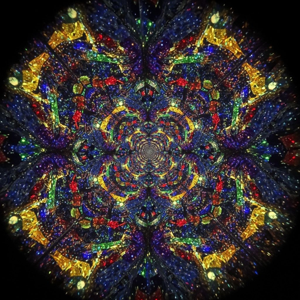 Vibrant Kaleidoscopic Landscape of Fractured Light