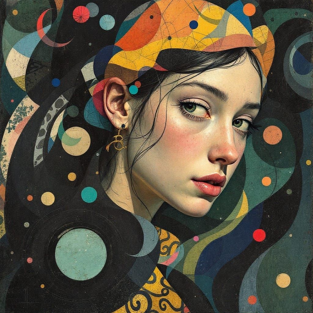 A Masked Figure Embodies Deception in Vibrant, Symbolic Art