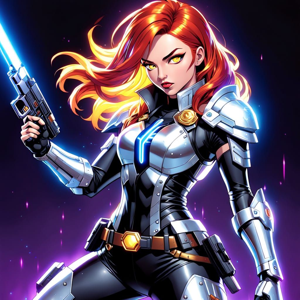 Petite Valkyrie Warrior in Zero Gravity