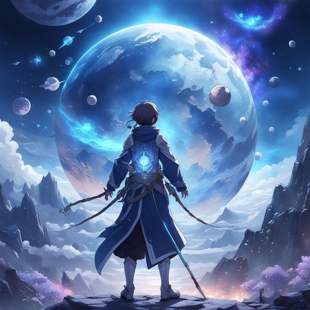 Anime-Style 3D Astral Journey Concept Art