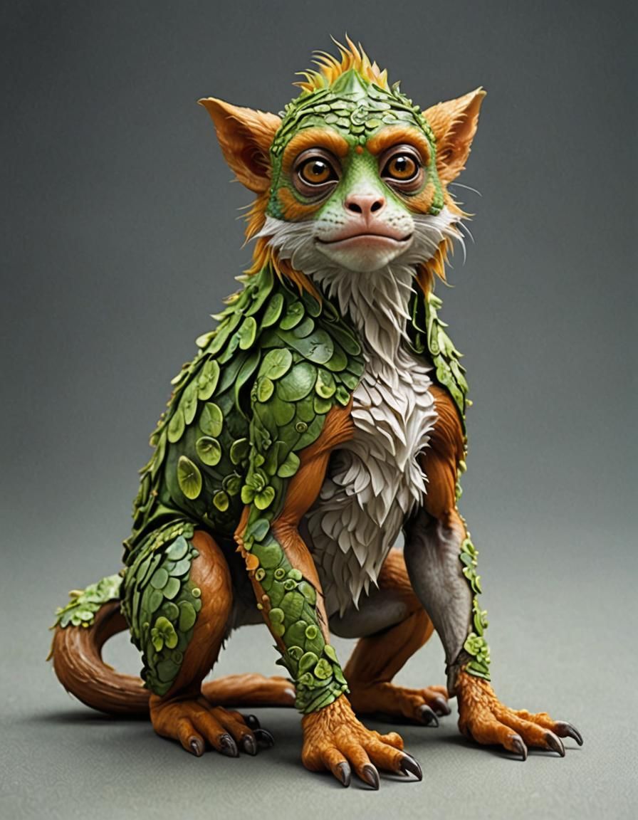 fox  frog monkey 
 hybrid fantasy animal