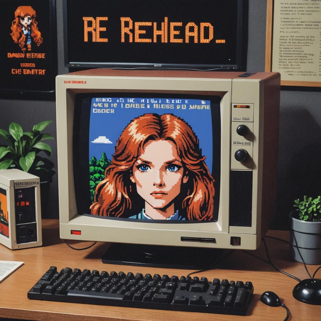 8-Bit Classic Text Adventure on CRT Monitor