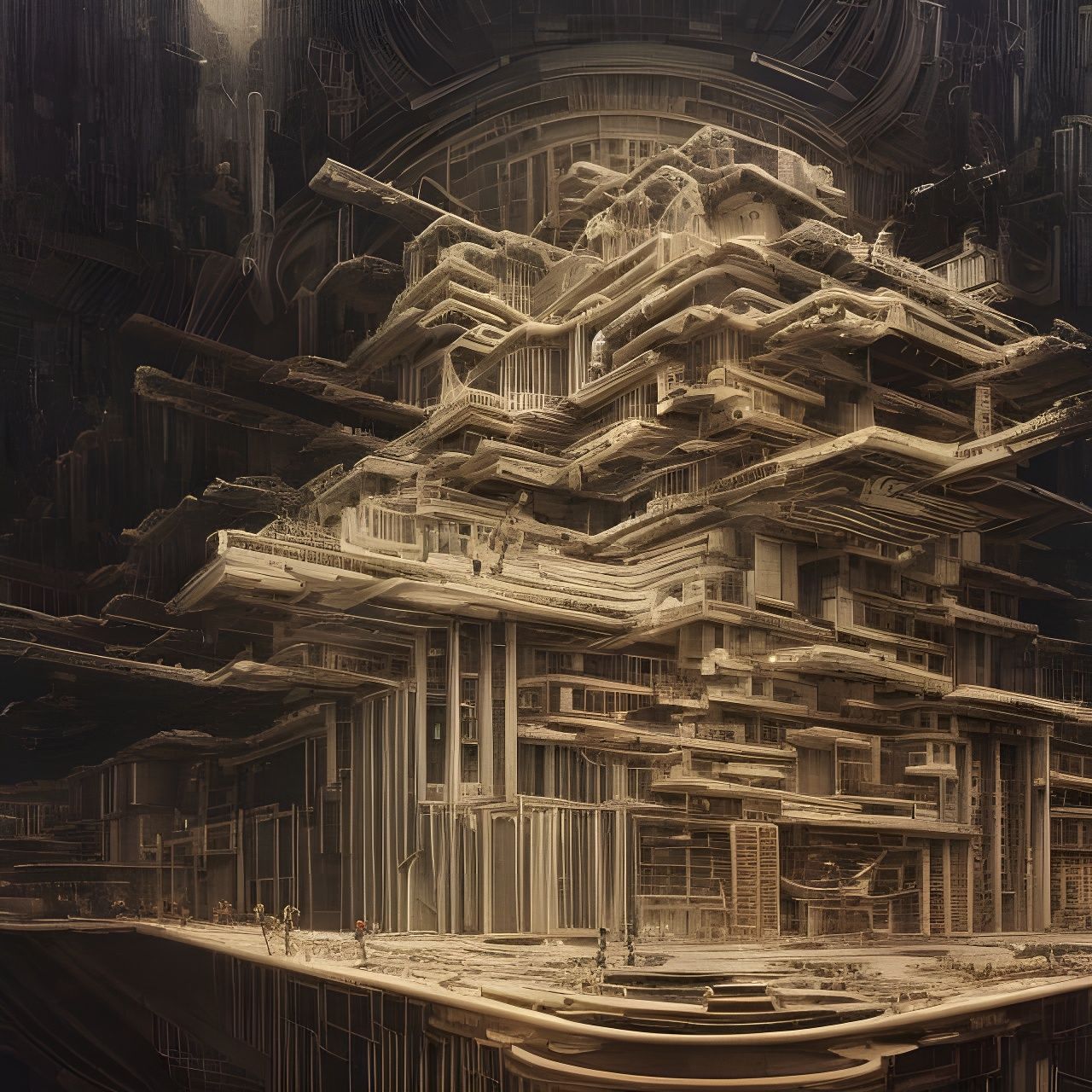 Deconstruction of Human Brain: Hyperdetailed Digital Art