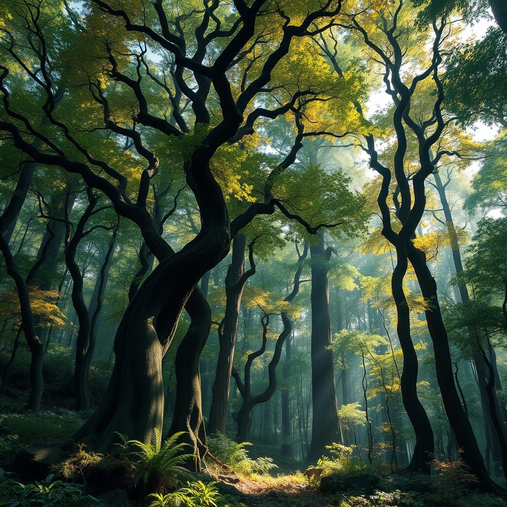 Enchanted Forest in Vivid Splendor