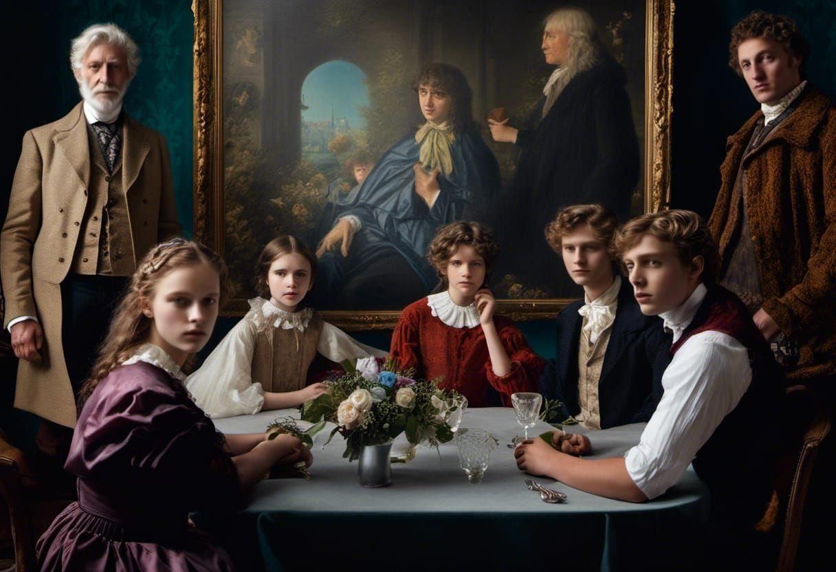 Alien Party: Hyperrealistic Art Inspired by 20th Century Mas...