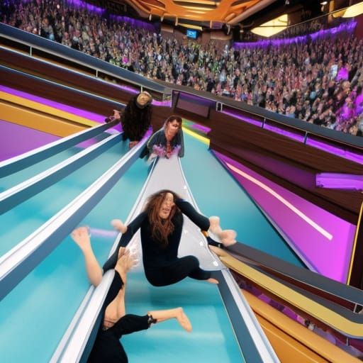 Marcy Falls Down Stairs in Newtopia