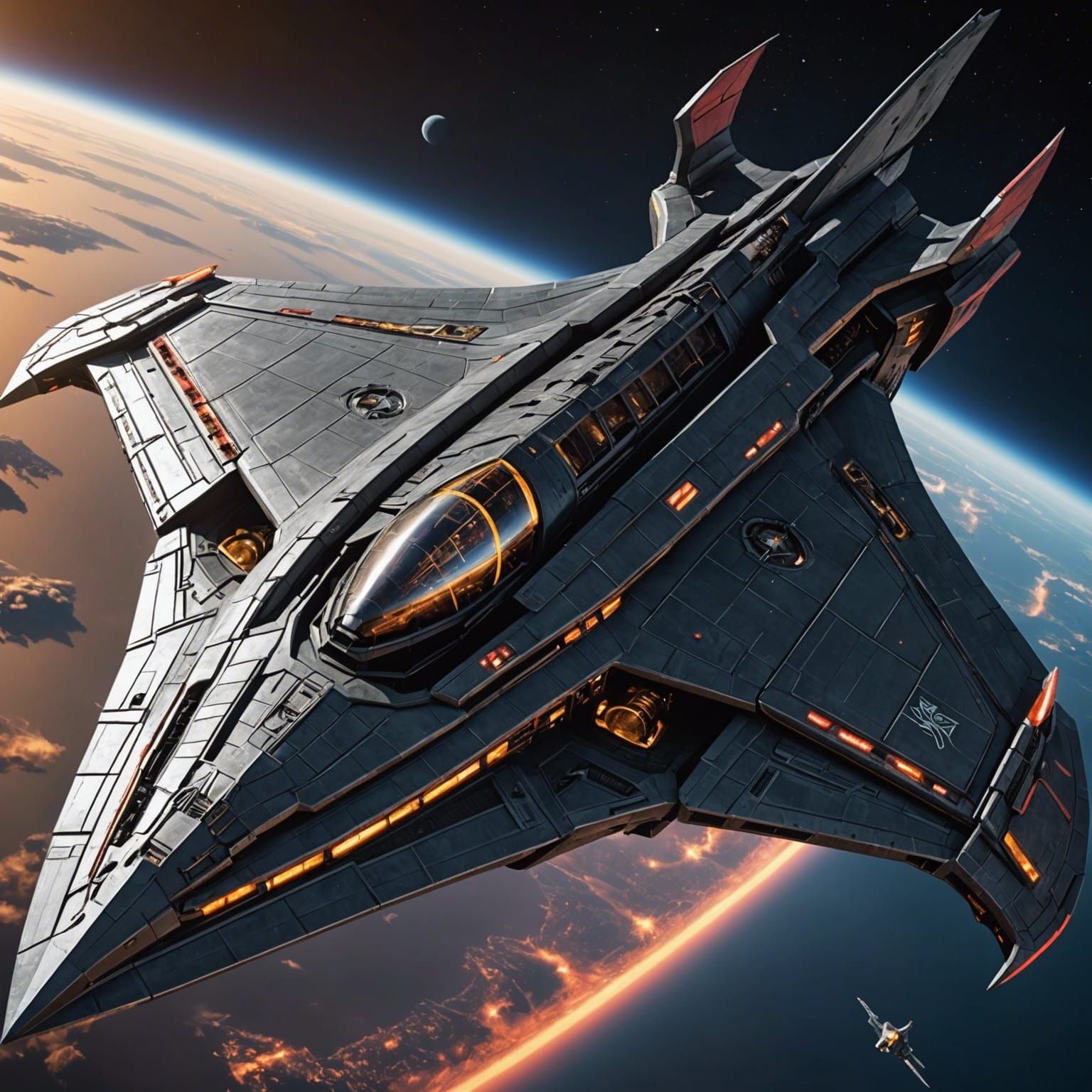 USS Bat'leth: A Hyperrealistic Klingon Starship