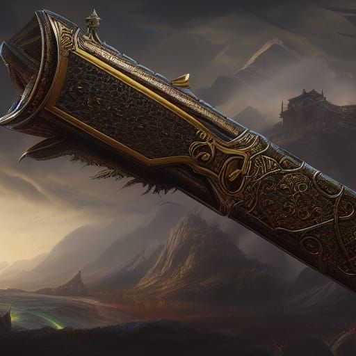 Josean Sword in Detailed Matte Painting Style