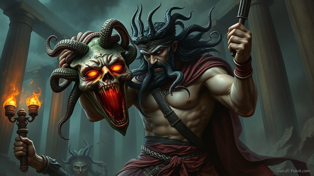 Perseus Wields Medusa's Deadly Gaze