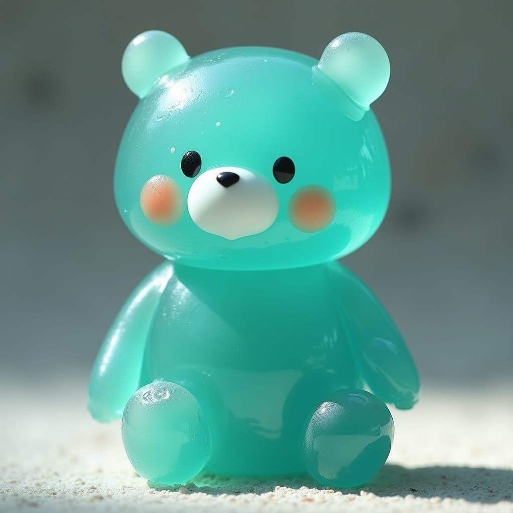Turquoise Bear Shines with Chibi Charm